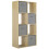 Charles Jacobs (4 Grey Drawers) Charles Jacobs Oak 8 Cube Open Book Shelf Storage Unit 1