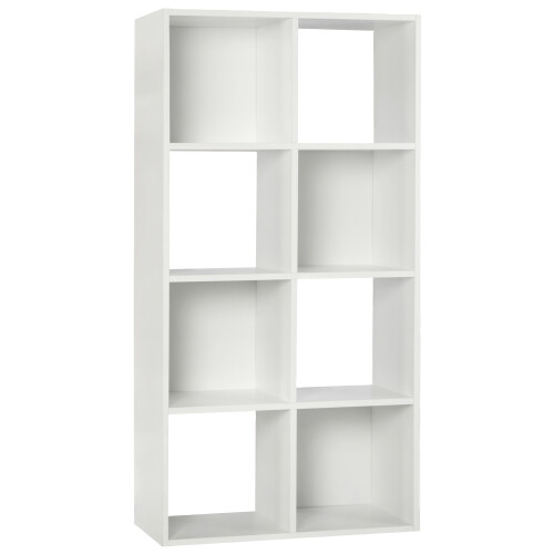 Charles Jacobs (No Drawers) Charles Jacobs White 8 Cube Open Book Shelf Storage Unit