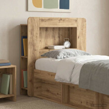 vidaXL Headboard Cabinet with Storage Artisan Oak Engineered Wood