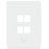 Ubiquiti Keystone Wall Plate Paintable Vertical 4-Port 4-Pack 1