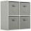 Charles Jacobs (Grey Drawers) Charles Jacobs Grey 4 Cube Open Book Shelf Storage Unit 1