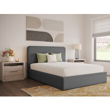 (King, Dark Grey) Snuggle Beds Holden Ottoman Bed Frame