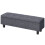Linen Storage Bench with Rubberwood Legs, Dark Grey 2