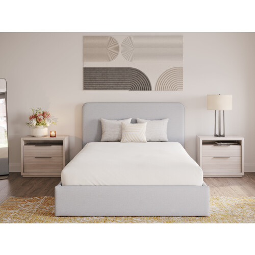 (King, Light Grey) Snuggle Beds Holden Ottoman Bed Frame 2