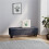 Linen Storage Bench with Rubberwood Legs, Dark Grey 4