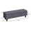 Linen Storage Bench with Rubberwood Legs, Dark Grey 5