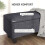 Linen Storage Bench with Rubberwood Legs, Dark Grey 7
