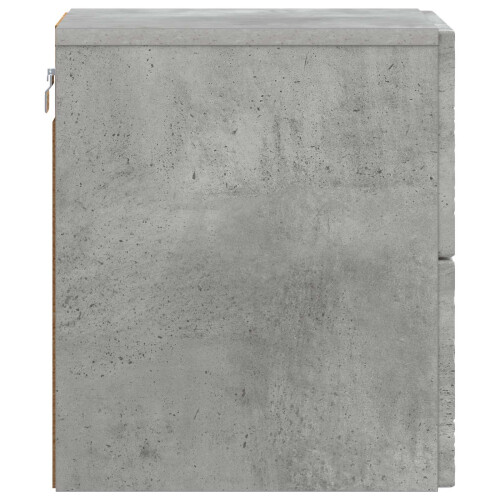 VidaXL vidaXL Wall-Mounted Bedside Cabinet 2 pcs Concrete Grey 2