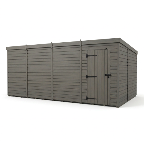 20x9 Pent Composite Shed Tanalised (Single Door, No Windows) 1