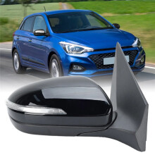 Right Driver Heated Power Fold Black Wing Mirror For Hyundai i20 MK2 2015-2020