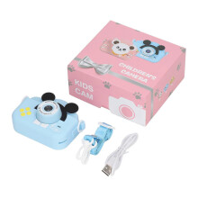 Cámara para niños con grabación de video HD y juegos, incluye cordón para su uso.