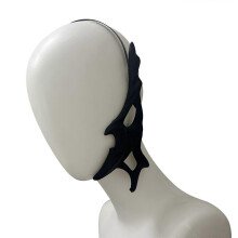 Pinza para el cabello con forma de cuerno, tendencia de los años 2000, pinza lateral con forma de cuerno, estilo anime, oscuro, pa