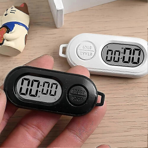 Keychain 2pcs Stop Watch LCD Screen Digital Countdown Timer Portable Mini Electronic Pocket Watch 2
