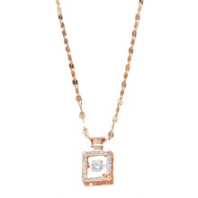 Moderne halsketting van titanium en staal met micro-inleg, minimalistische sleutelbeenketting, creatieve halssieraden voor elke outfit.