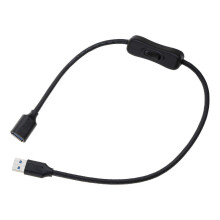 Ligehovedet USB 3.0 forlængerkabel med tænd/sluk-knap, understøtter dataoverførsel og strømforsyning til USB-drevet vent