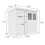 7x5 Pent Composite Shed Tanalised (Single Door, No Windows) 4