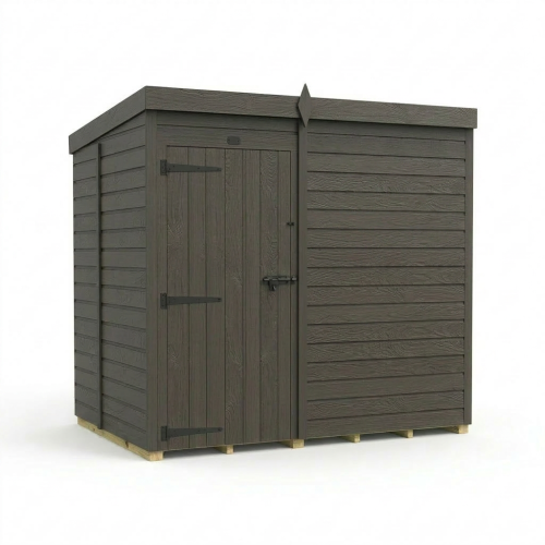 7x5 Pent Composite Shed Tanalised (Single Door, No Windows) 1