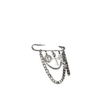 Fashion Valentine's Day Rose Flower Cross Tassel Metal Chain Brooches Pin For Women Clothing Coat Accessries Gifts