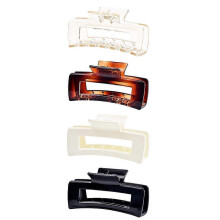 Rectangle Hair Clips, Comfortable and Non Slip For All Kinds Of Hair - Strong Metal Springs And High Quality Plastic Materials Big Hair