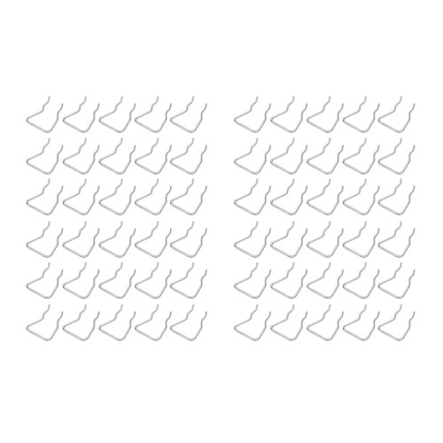 60Pcs Pegboard Plier Holders, Stainless Steel Double Loop Pegboard Hooks Accessories Shelving Display Hooks for Store
