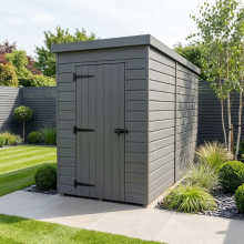 4x10 Pent Composite Shed Tanalised (Single Door, No Windows)