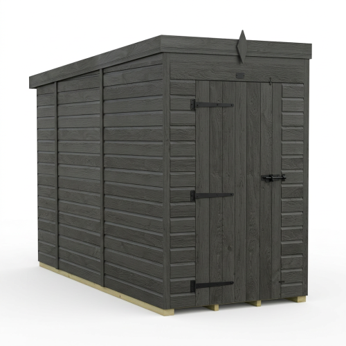 4x10 Pent Composite Shed Tanalised (Single Door, No Windows) 1