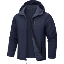 Chaqueta Impermeable para Hombre Cortavientos Transpirable Cálida Azul Marino M — chaqueta softshell hombre