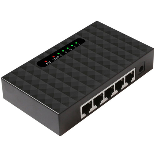 Switch Hub Ethernet Smart VLAN a 5 porte Full Half Duplex Exchange