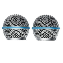 Replacement Mic Ball Head Mesh 2pcs Grill Grille for Shure Beta58a SM58 PGX24 SLX24 Microphone