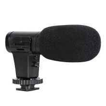 Mini Condenser On-Camera Video Mic for Phone DSLR Camera 3.5mm Interview Vlog Recording