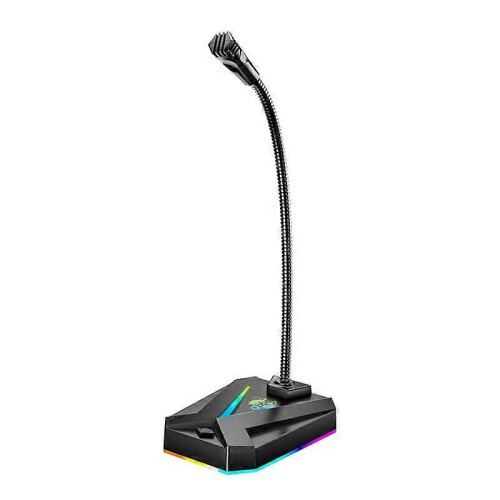 USB Computer Microphone Gooseneck Mic with Mute Button Black
