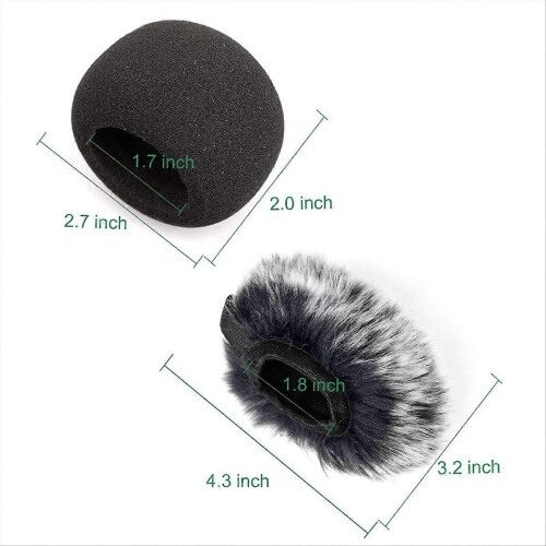 2 Pack Microphone Windscreen for Zoom H1 H1N Microphone