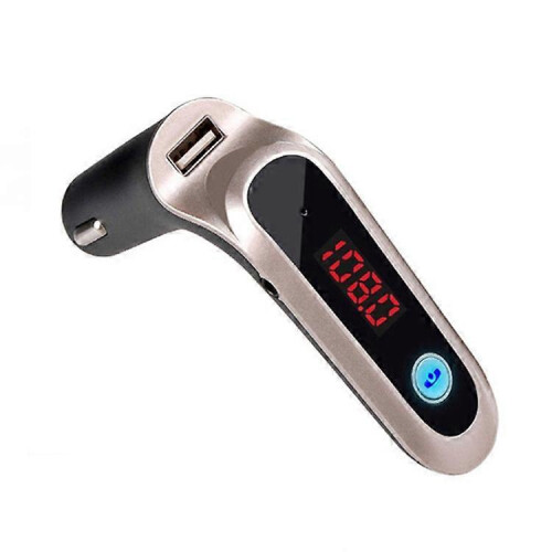 Smart Digital Display Music Player Calling Car Charger Gold S7