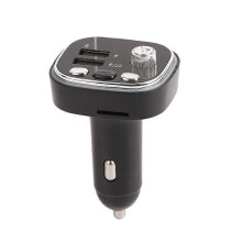 Bluetooth Car Player FM Transmitter 2-USB Charger 7-Color Lights Hands-Free Calling