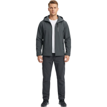 Chaqueta Softshell para Hombre Impermeable Acolchada Cortavientos Gris XL — abrigo senderismo hombre