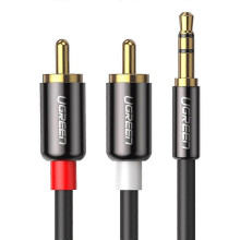 UGREEN 20779 0,5 m 3,5 mm hane till 2RCA hane Y-splitter stereoljudkabel för smartphone