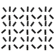 Protezioni antifrizione per fili di ferro da stiro, 100 pezzi, 2x0,6 cm, in plastica nera, per uso domestico.