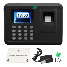 1000 Fingerprint Password Time Clock 2.4" TFT Color Screen Attendance Machine 100-240V