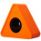 Triangular Orange Station Flag with Microphone Logo 1