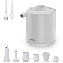Mini lampe de camping rechargeable USB et pompe à air - Petit gonfleur/dégonfleur avec batterie pour P