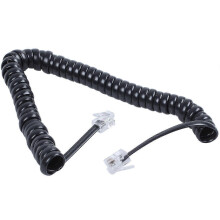 Spiralny, elastyczny kabel RJ9 4P4C do wymiany słuchawki telefonicznej