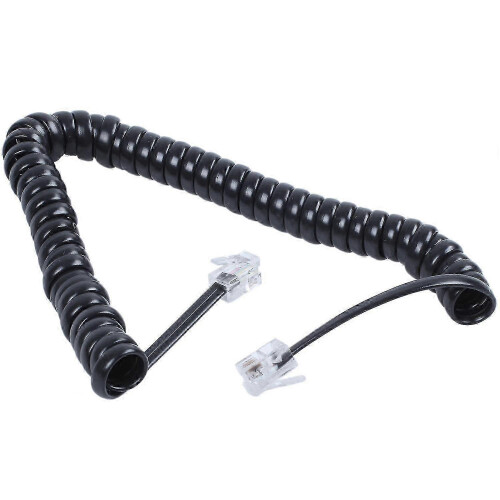 Kveilet, elastisk RJ9 4P4C-telefonrørs erstatningskabel