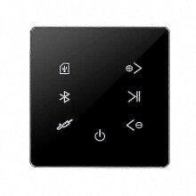 Bluetooth-Einbauverstärker mit USB- und SD-Karten-Anschluss, Musikpanel für Hotel- und Restaurant-Stereoanlage, Schwarz