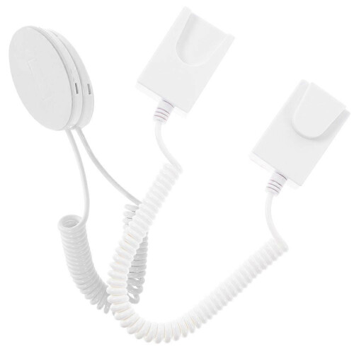 Lot de 10 cadenas de sécurité blancs en plastique pour télécommande et protection