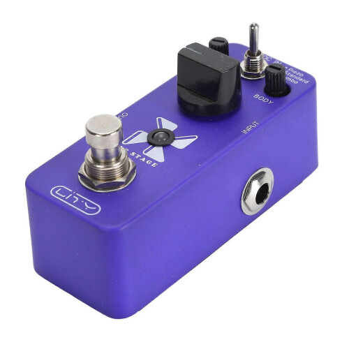 Blå aluminiumlegering elgitarr effektpedal standard jumbo piezo för prestanda