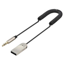 Car Bluetooth 6.0 Audio Receiver 3.5mm Headphone Adapter Built-in Mic Hands-Free Calling