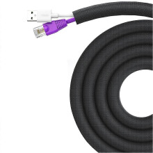 Gaine de protection flexible pour câbles de 3 m (10 pi) et 9,5 mm (3/8 po) pour chiens et chats - Gestion facile - Protège les câbles