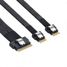 Kabel SF-034-0,4M PCI-E SFF-8654 8i 74-pinowy do podwójnego SFF-8654 4i 38-pinowy Ultraport Slimline SAS 4.0