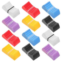 24pcs Straight Sliding Potentiometer Knobs Plastic Slider Fader Caps for Audio Mixer Volume Control Console Replacement 24x11x10mm