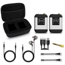 Portable UHF Wireless In-Ear Monitor - Mini Rechargeable for Music Audio & Live Broadcast